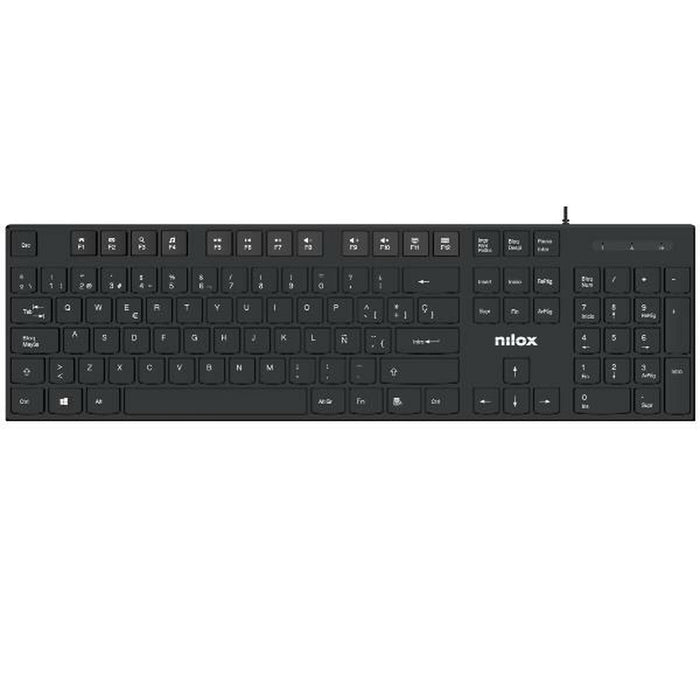 Клавиатура Nilox NXKBE000012 Черен Испанска Qwerty