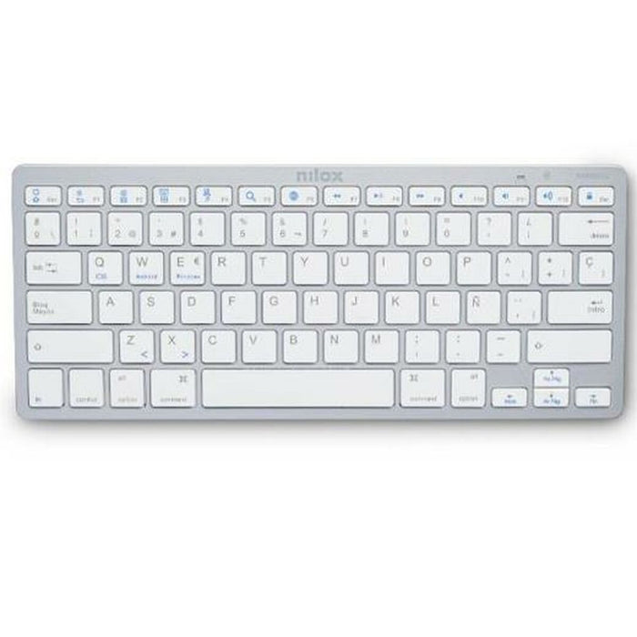 Клавиатура Nilox NXKB01S Бял Испанска Qwerty