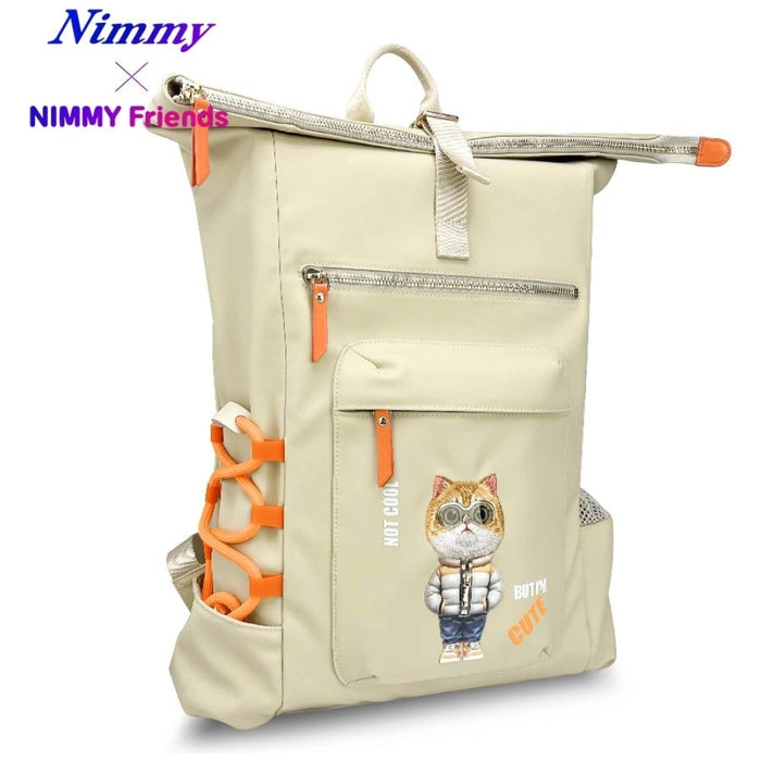 Раница за лаптоп Nimmy Cool&Cute 2.0 Cat - бежова