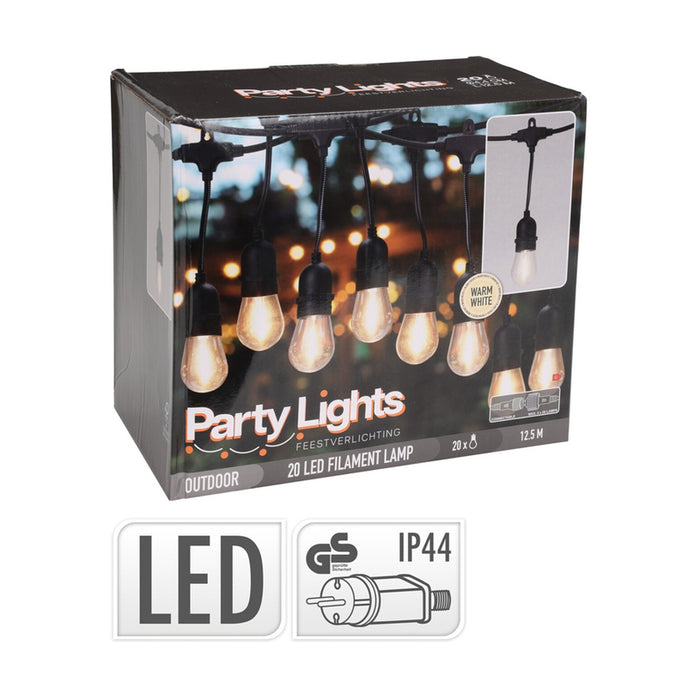 ГРАДИНСКО ОСВЕТЛЕНИЕ LED, 20 ЛАМПИ, 12.5M LG1000020
