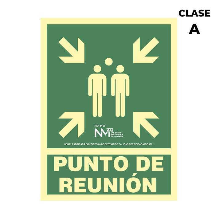 Плакат Normaluz Punto de reunión PVC 22,4 x 30 cm