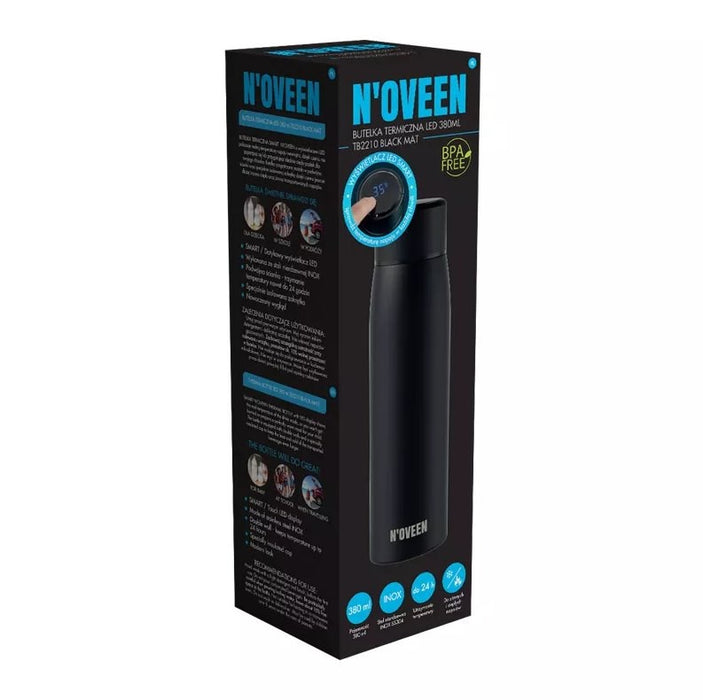 Термобутилка N'oveen TB2210 380 мл LED Черна