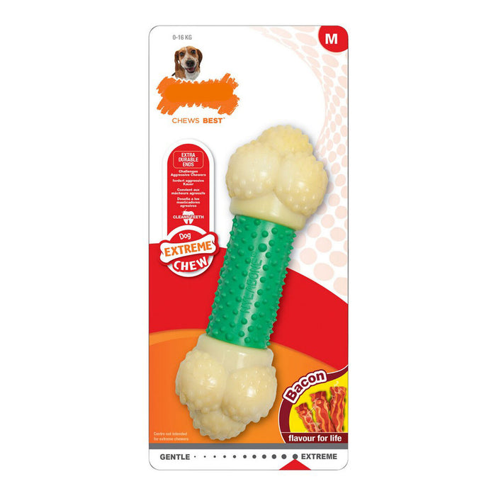 Гризалка за кучета Nylabone Extreme Chew Double Action Bacon Мента 2 в 1 Гума Размер XL Найлон