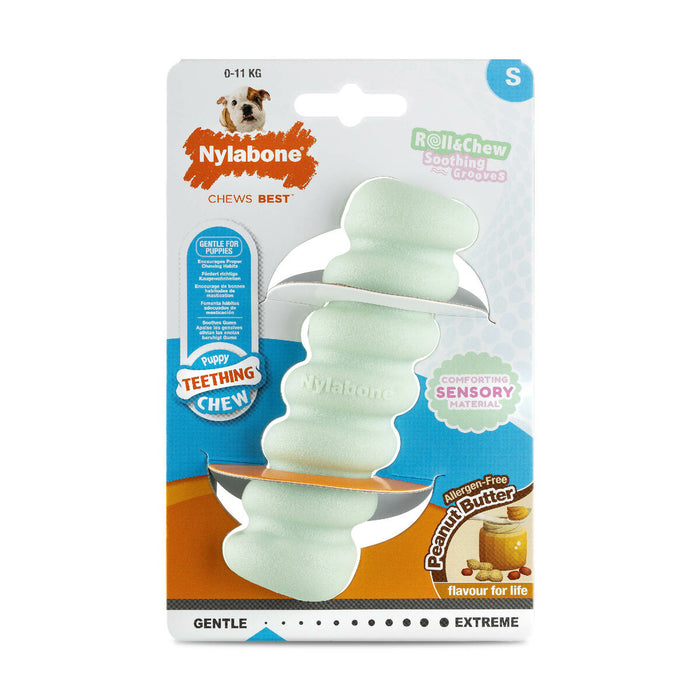 Гризалка за кучета Nylabone SENSORY TACTILE STICK Зелен Фъстъчено масло Bacon S