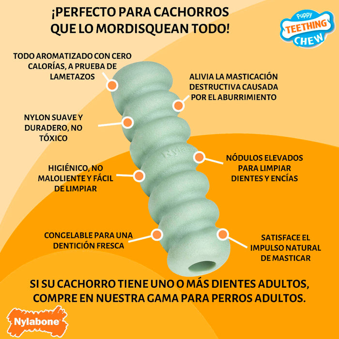 Гризалка за кучета Nylabone SENSORY TACTILE STICK Зелен Фъстъчено масло Bacon S