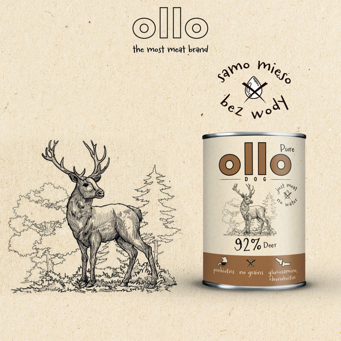 OLLO Pure Deer – мокра храна за кучета – 850гр