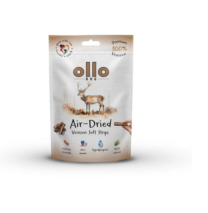 OLLO Air-Dried Venison strips - лакомство за кучета - 80гр