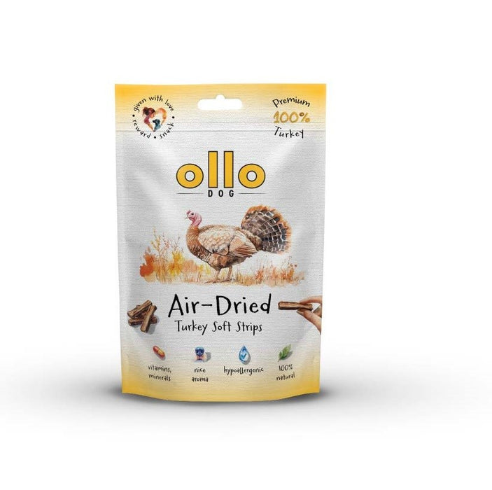 OLLO Air-Dried Turkey strips - лакомство за кучета - 80гр