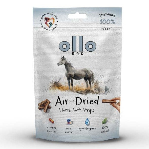 OLLO Air-Dried Horse strips - лакомство за кучета - 80гр