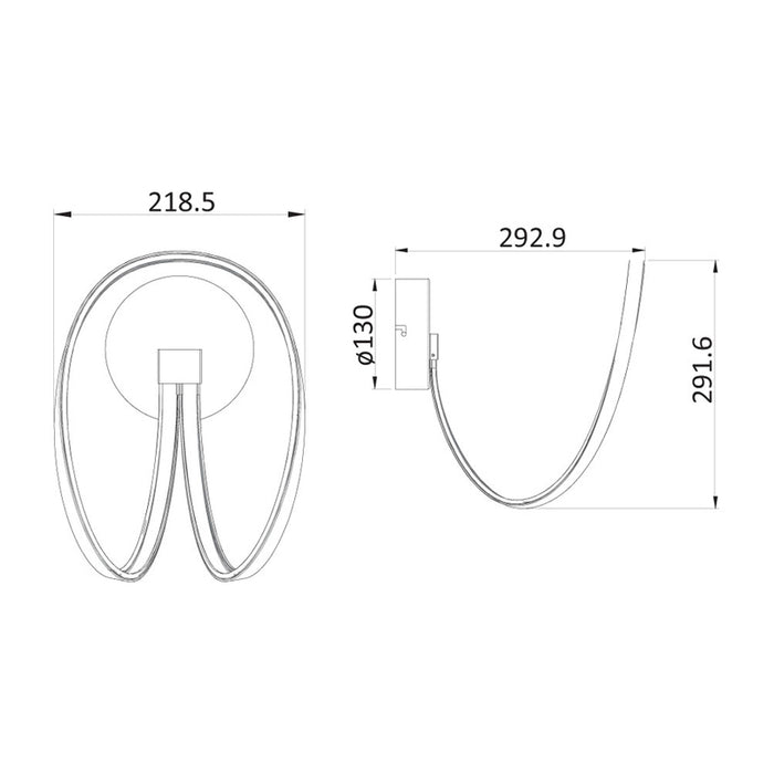 LED АПЛИК LINE 20W IP20 3000K OMNIA