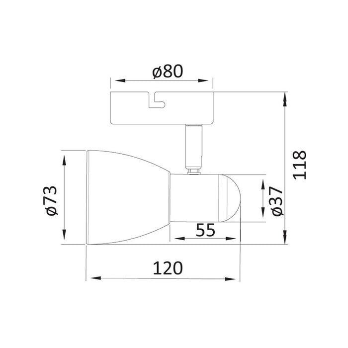 СПОТ JANET 1XЕ14 40W XРОМ БЯЛ S OMNIA JANET