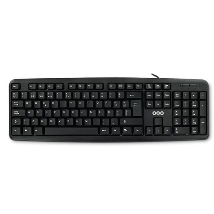 Клавиатура OQO T001-U Черен Многоцветен Испанска Qwerty