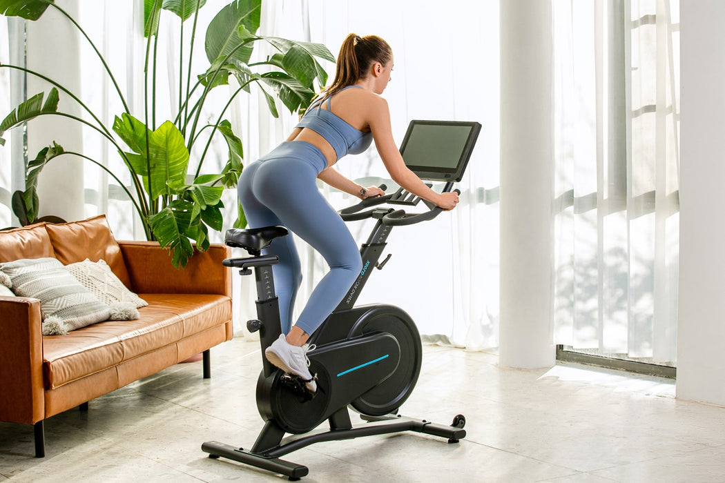 Велосипед OVICX, стационарен магнитен Q200X с 15,6" TFT сензорен екран, WIFI bluetooth и приложение