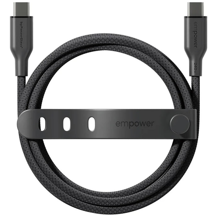 Кабел PanzerGlass empower by PanzerGlass Racing 240W USB-C за USB-C 1.2m, черен