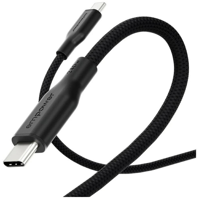 Кабел PanzerGlass empower by PanzerGlass Racing 240W USB-C за USB-C, 2m, черен