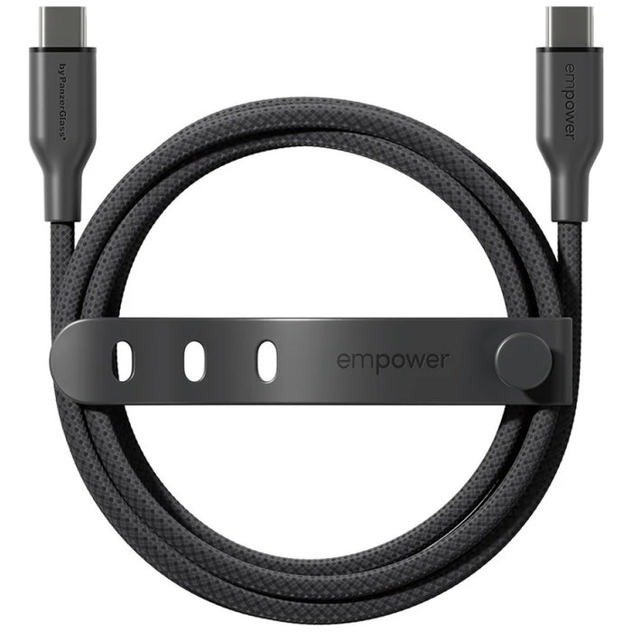 Кабел PanzerGlass empower by Racing 60W за USB-C, 2 m, черен