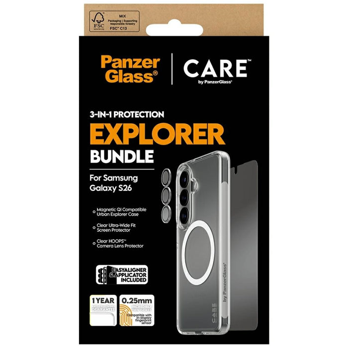 Защитен комплект PanzerGlass CARE by PanzerGlass 3в1 (калъф + стъкло + защита на обектив) за Samsung Galaxy S26