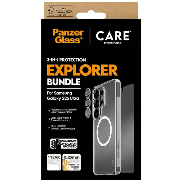 Защитен комплект PanzerGlass CARE by PanzerGlass 3в1 (калъф + стъкло + защита на обектив) за Samsung Galaxy S26 Ultra
