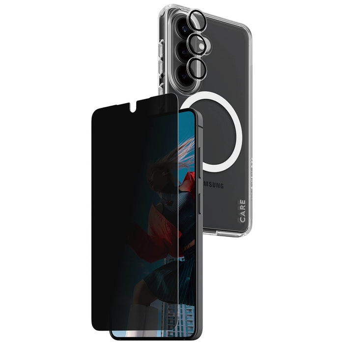 Защитен комплект PanzerGlass CARE Privacy 3в1 (калъф + стъкло + защита на камерата) за Samsung Galaxy S26