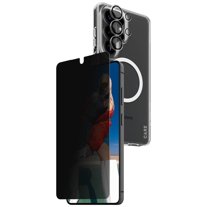 Защитен комплект PanzerGlass CARE Privacy 3в1 (калъф + стъкло + защита на обектив) за Samsung Galaxy S26 Ultra