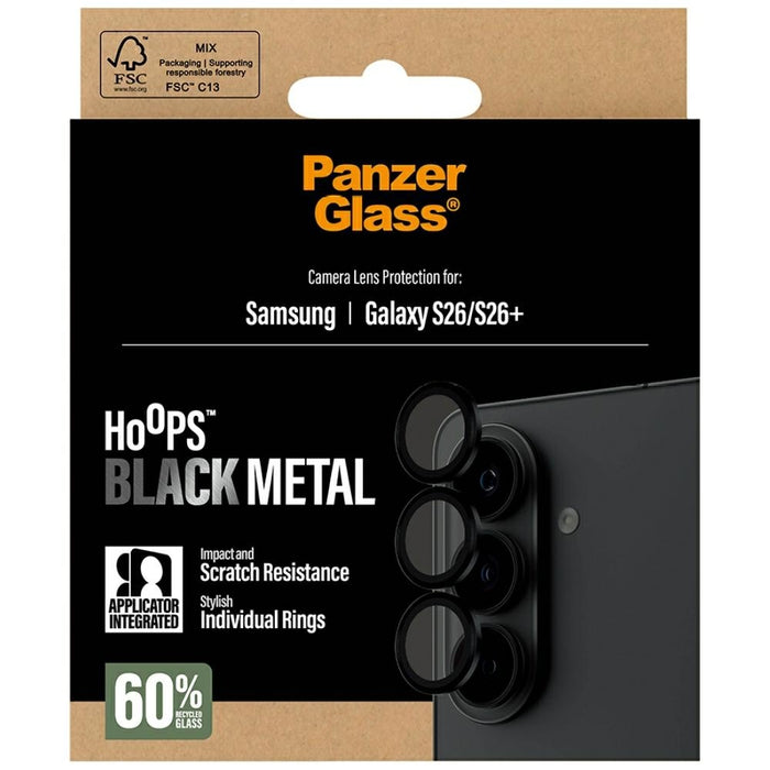 Защитно стъкло PanzerGlass Hoops Lens Protector за Samsung Galaxy S26 / S26+, черно