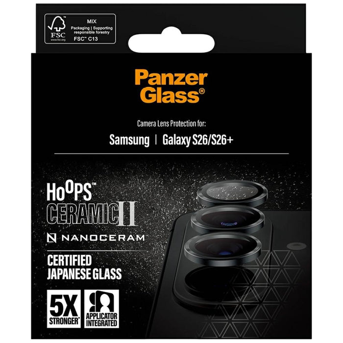 Защитно стъкло PanzerGlass Hoops Ceramic II Lens Protector за Samsung Galaxy S26 / S26+