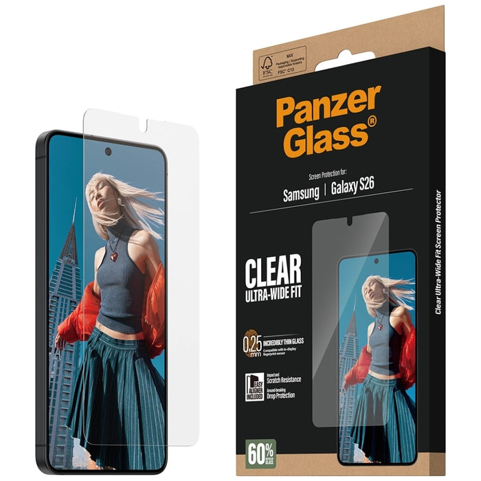 Защитно стъкло PanzerGlass Ultra-Wide Fit EasyAligner за Samsung Galaxy S26