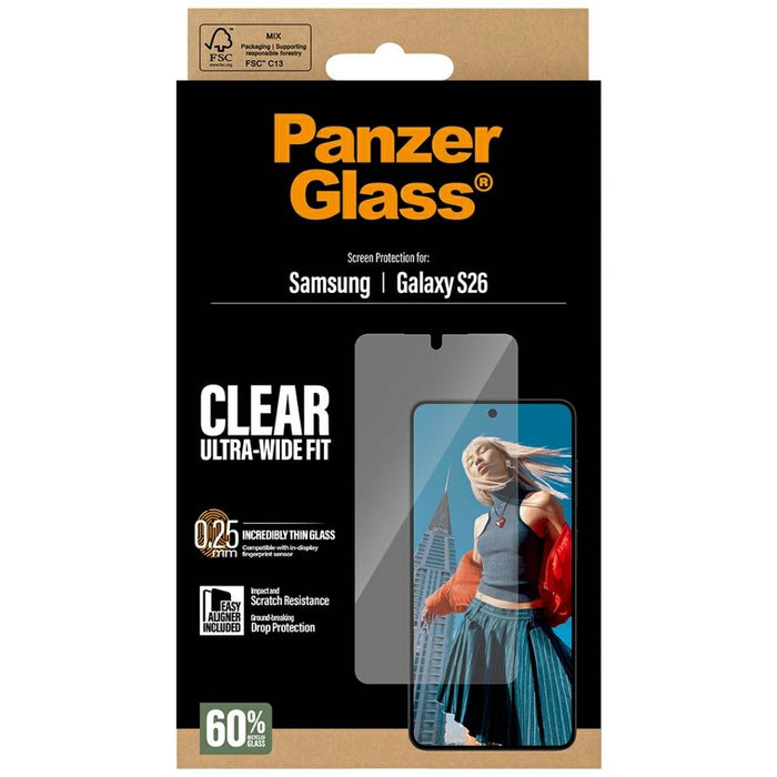 Защитно стъкло PanzerGlass Ultra-Wide Fit EasyAligner за Samsung Galaxy S26