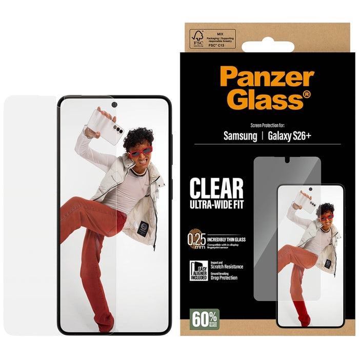 Защитно стъкло PanzerGlass Ultra-Wide Fit EasyAligner за Samsung Galaxy S26+