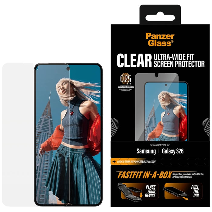 Защитно стъкло PanzerGlass Ultra-Wide Fit FastFit за Samsung Galaxy S26