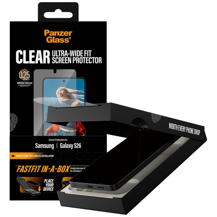 Защитно стъкло PanzerGlass Ultra-Wide Fit FastFit за Samsung Galaxy S26