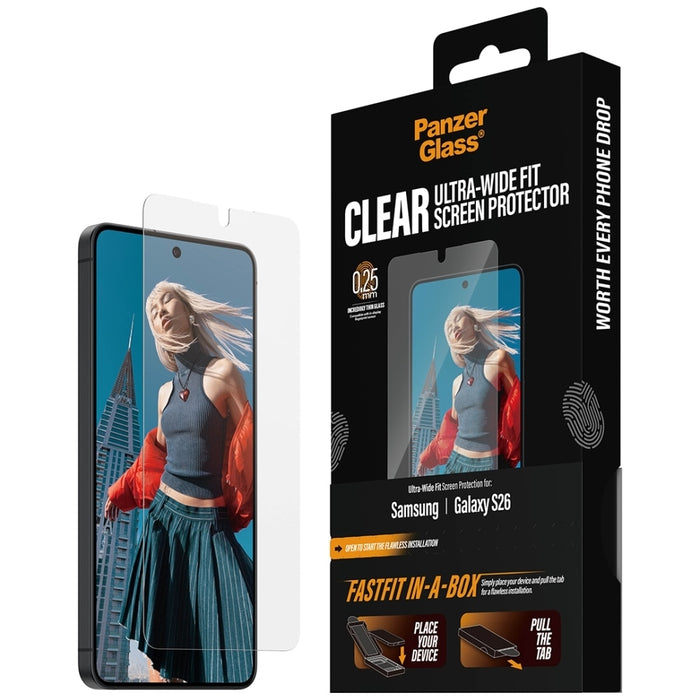 Защитно стъкло PanzerGlass Ultra-Wide Fit FastFit за Samsung Galaxy S26