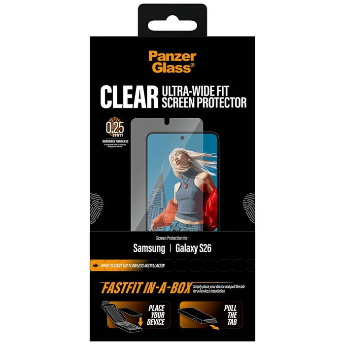 Защитно стъкло PanzerGlass Ultra-Wide Fit FastFit за Samsung Galaxy S26