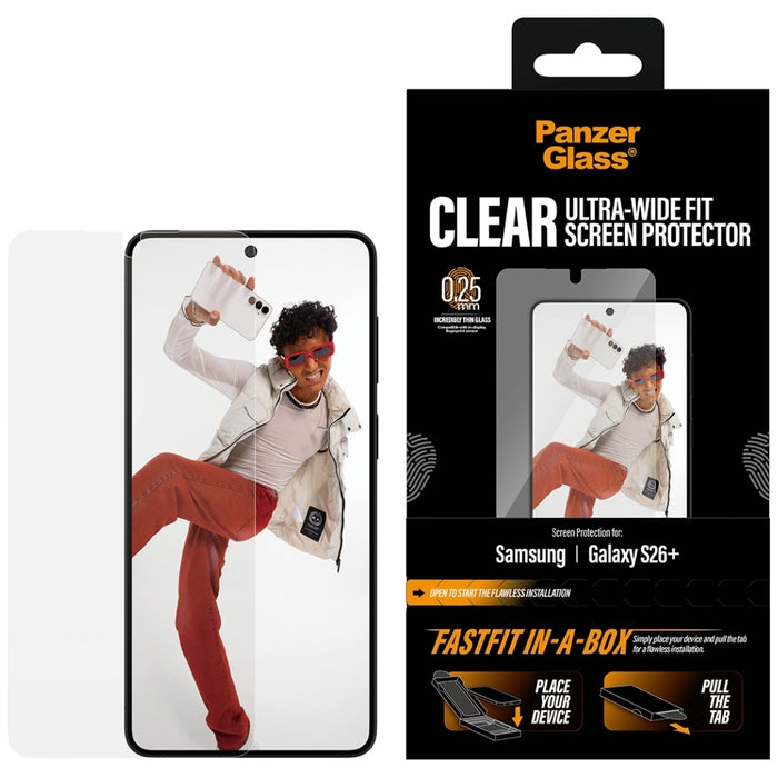 Защитно стъкло PanzerGlass Ultra-Wide Fit FastFit за Samsung Galaxy S26+
