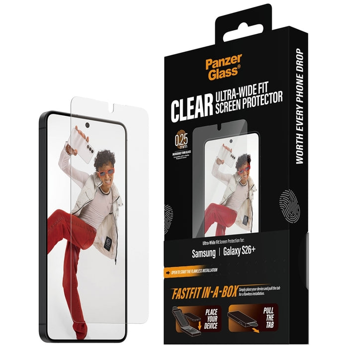 Защитно стъкло PanzerGlass Ultra-Wide Fit FastFit за Samsung Galaxy S26+