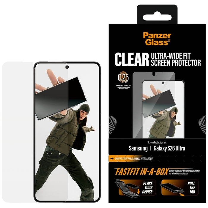 Защитно стъкло PanzerGlass Ultra-Wide Fit FastFit за Samsung Galaxy S26 Ultra