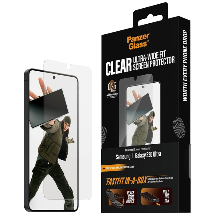 Защитно стъкло PanzerGlass Ultra-Wide Fit FastFit за Samsung Galaxy S26 Ultra