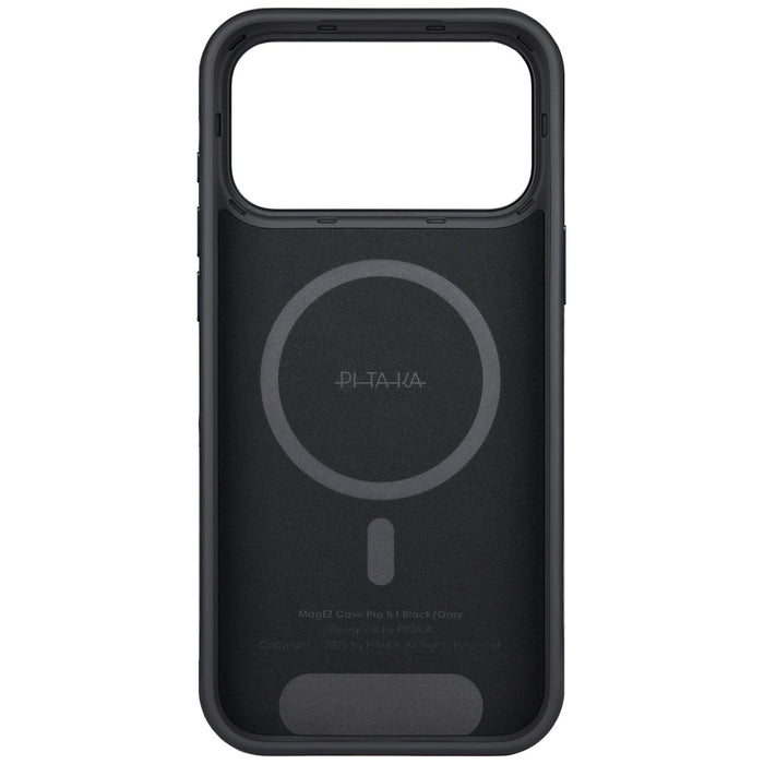 Калъф PITAKA Aramid UltraGuard MagSafe за iPhone 17 Pro Max, черно-сив