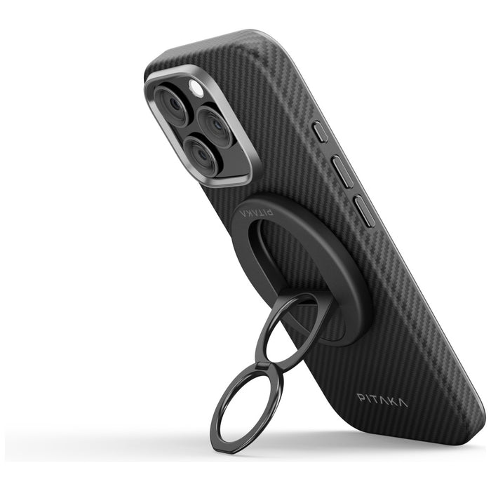 Магнитен держач PITAKA MagEZ Grip 3 MagSafe за телефон, черно-сив