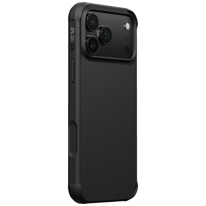 Калъф PITAKA Aramid ProGuard MagSafe за iPhone 17 Pro, черно-сив