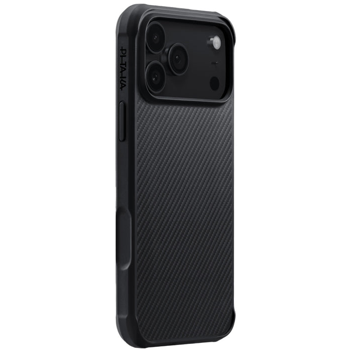 Калъф PITAKA Aramid ProGuard MagSafe за iPhone 17 Pro Max, черно-сив