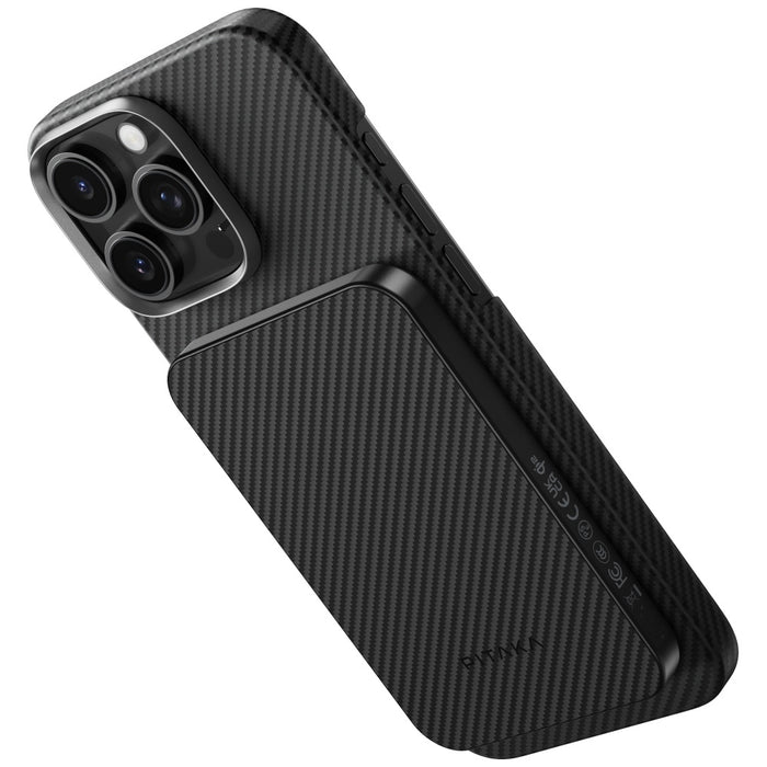 Powerbank PITAKA Aramid Fiber M0 Qi2 MagSafe, черно-сив