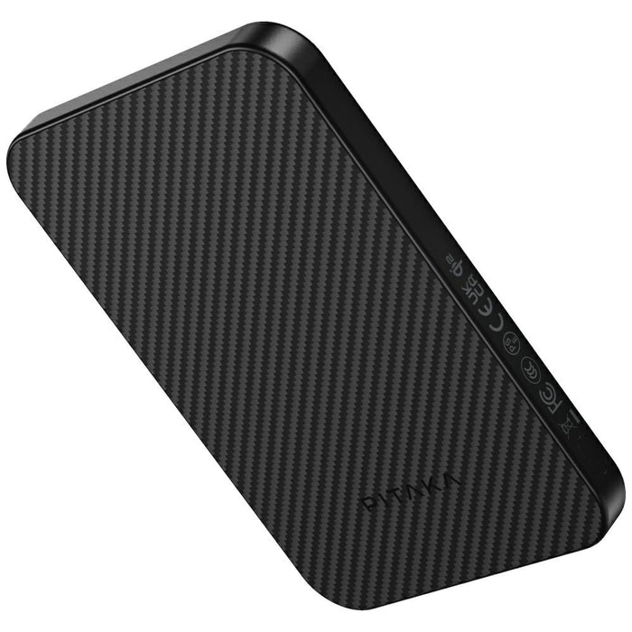 Powerbank PITAKA Aramid Fiber M0 Qi2 MagSafe, черно-сив