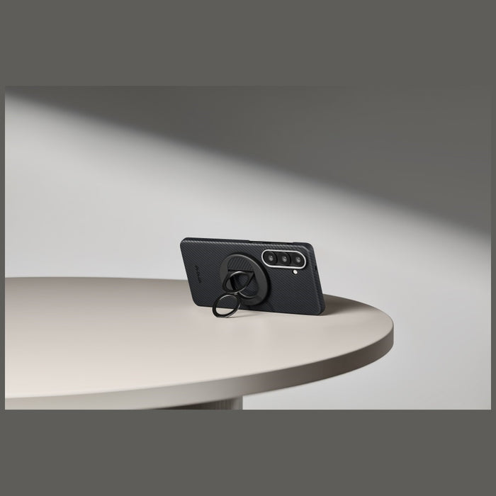 Калъф PITAKA Edge Case MagSafe за Samsung Galaxy S26, черно-сив