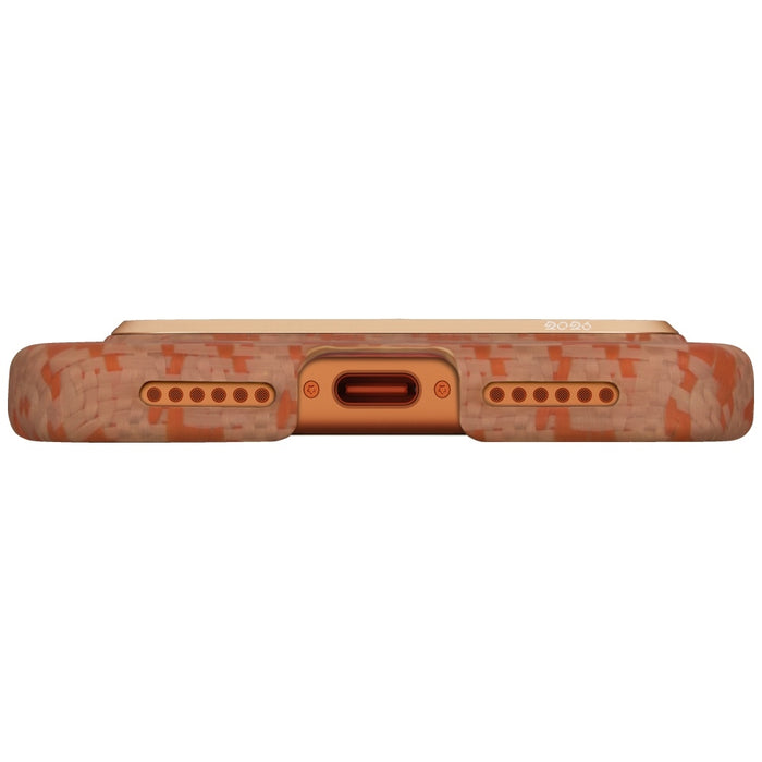 Калъф PITAKA Happiness Rides Edge Case MagSafe за iPhone 17 Pro Max, кехлибарен