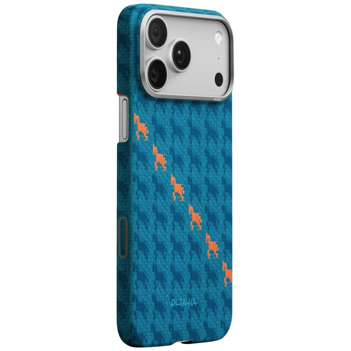 Калъф PITAKA Happiness Rides Edge Case MagSafe за iPhone 17 Pro Max, индиго