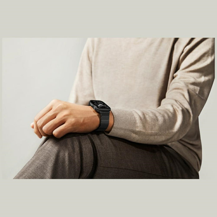 Силиконов калъф PITAKA Air Case за Apple Watch 10/11 (42 мм), черно-сив