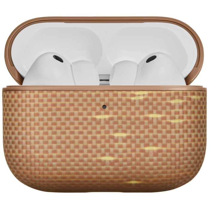 Калъф PITAKA Aramid Fiber за AirPods Pro 3, златен