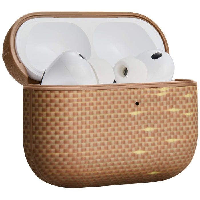 Калъф PITAKA Aramid Fiber за AirPods Pro 3, златен