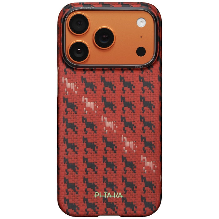 Калъф PITAKA Edge Case Happiness Rides In за iPhone 17 Pro Max, cinnabar steed